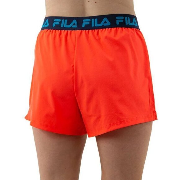 NWT $55 Fila Womens Essentials Woven Tennis Short Lined Fiery Coral Red Sz LARGE - Picture 2 of 9